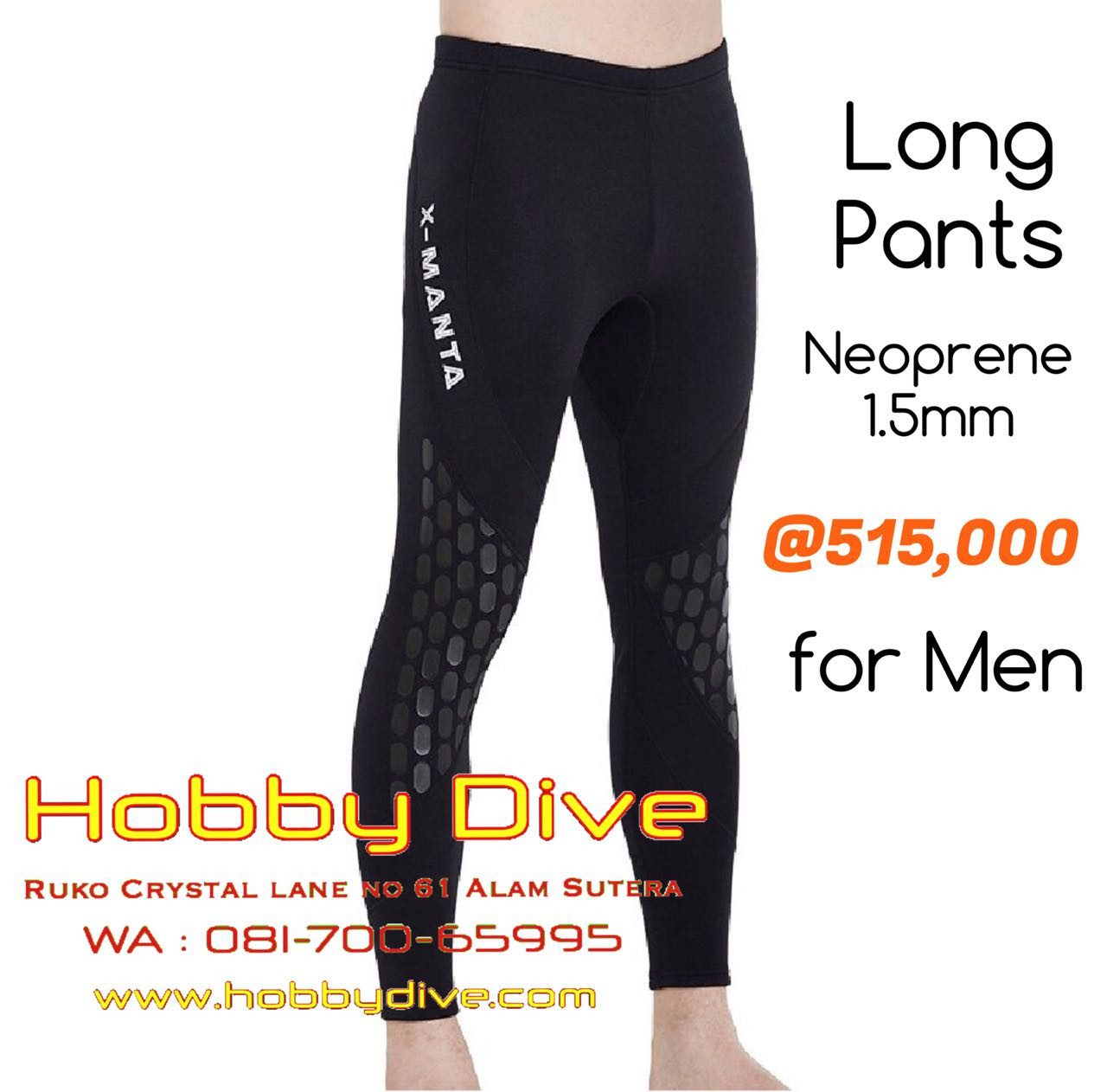 X-Manta Long Pants Neoprene 1.5mm Diving Snorkelling HD-116