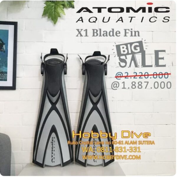 Atomic Fin X1 Blade Fin GREY Hobby Dive