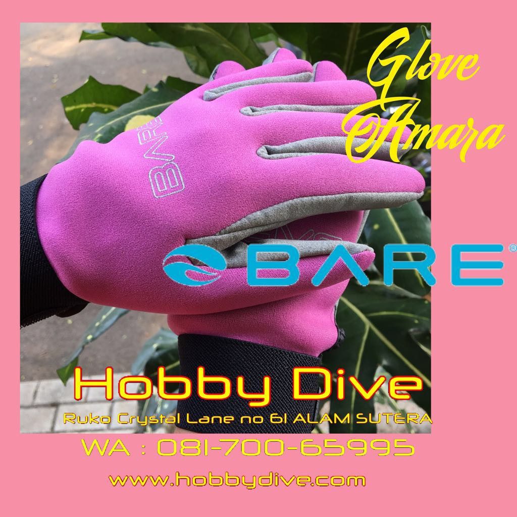 BARE 2MM TROPIC SPORT GLOVE AMARA RED GL-02