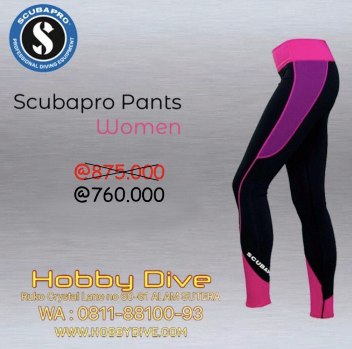 SCUBAPRO Pants Pink T-Flex Leggings Women UPF 80 – Scuba Diving SP
